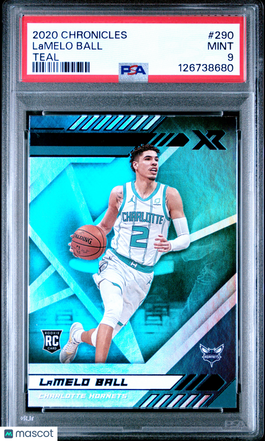 2020 Panini Chronicles - Lamelo Ball #290 - ROOKIE - Teal - PSA