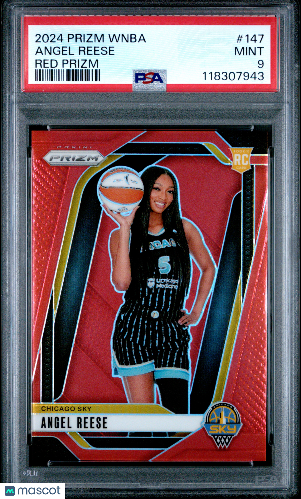 2024 Panini Prizm WNBA - Angel Reese #147- ROOKIE - Red /299 - ROOKIE - PSA /299