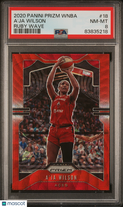2020 Panini Prizm WNBA - A'ja Wilson #18 - Ruby Wave - PSA