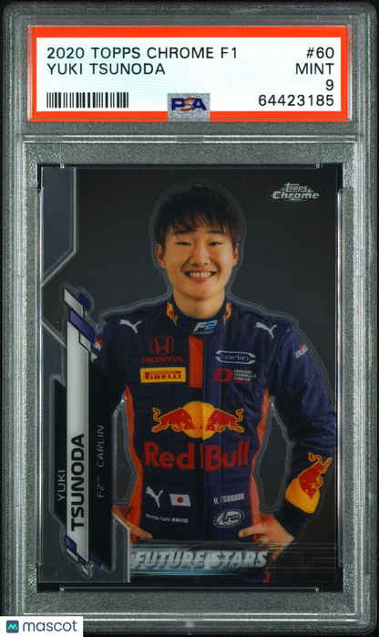 2020 Topps Chrome Formula 1 Yuki Tsunoda #60 PSA 9