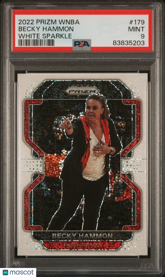 2022 Prizm WNBA - Becky Hammon #179 - White Sparkle SSP - PSA