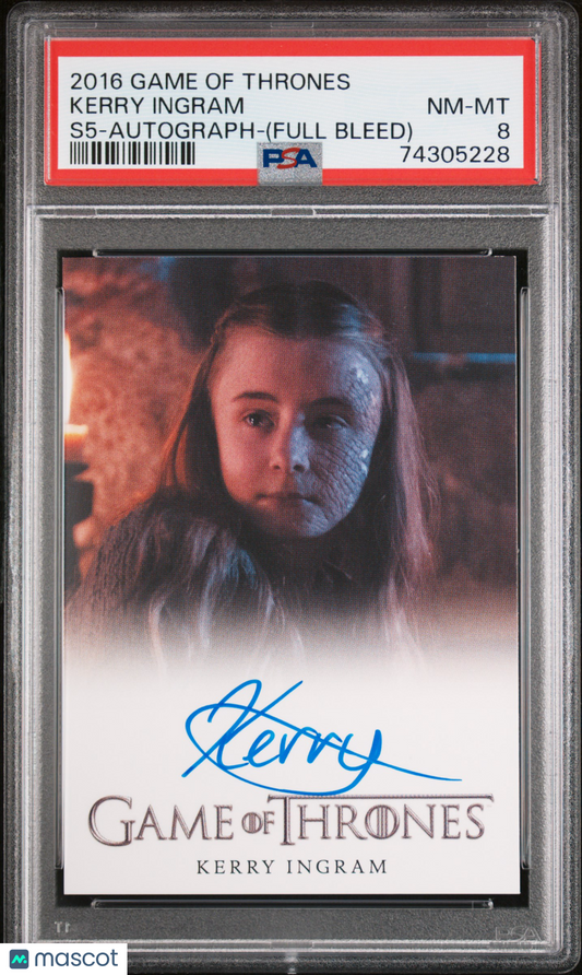 2016 Game Of Thrones Season 5 - Auto - Kerry Ingram as Shireen Baratheon - PSA 8