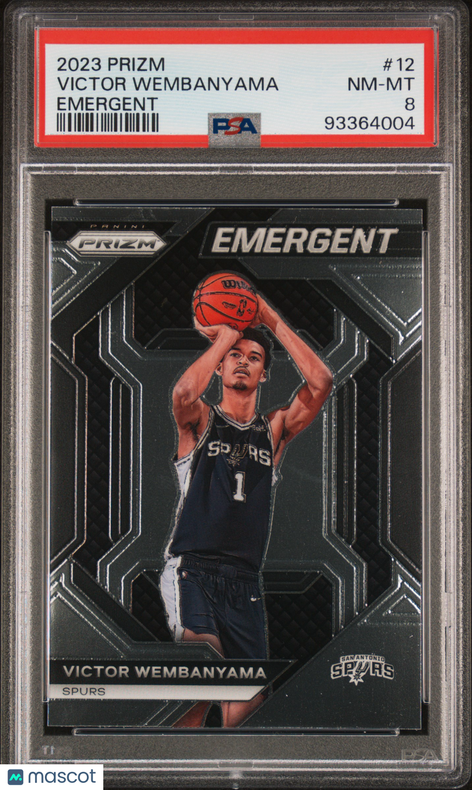 2023 Panini Prizm - Victor Wembanyama #12 - ROOKIE - Emergent - ROOKIE - PSA