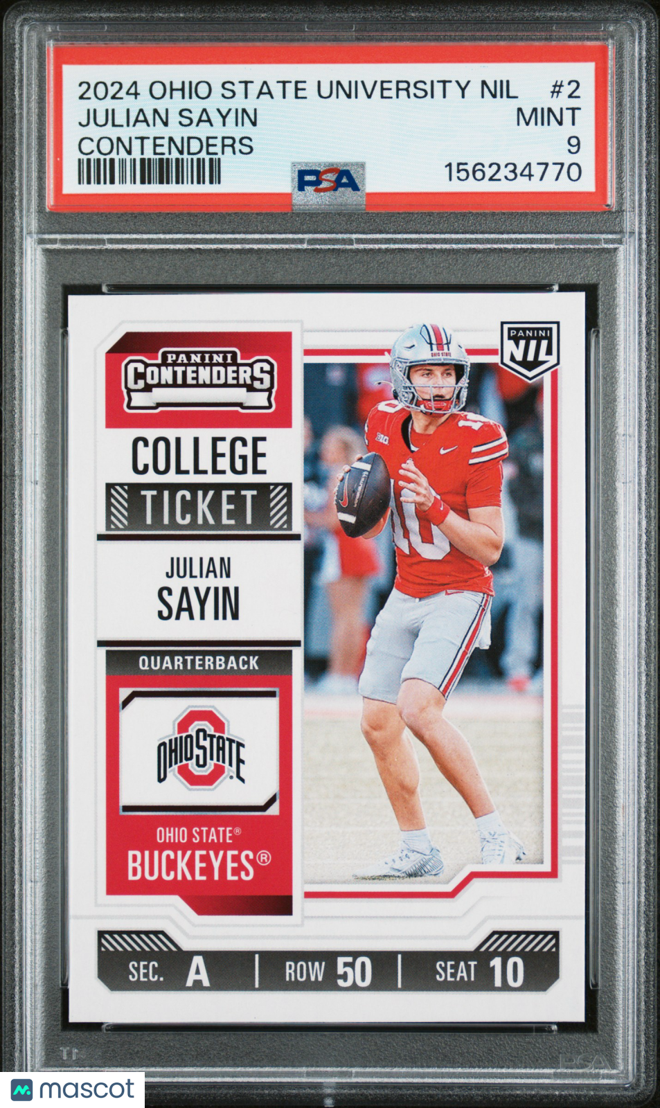 2024 Panini The Ohio State NIL - Julian Sayin #2 - Contenders - PSA 9