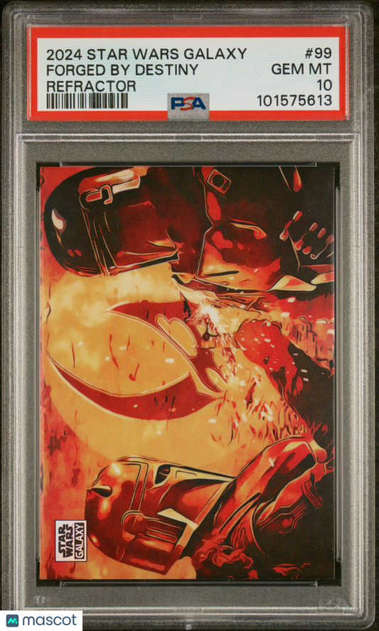 2024 Topps Chrome Star Wars Galaxy Forged By Destiny REFRACTOR #99 PSA 10