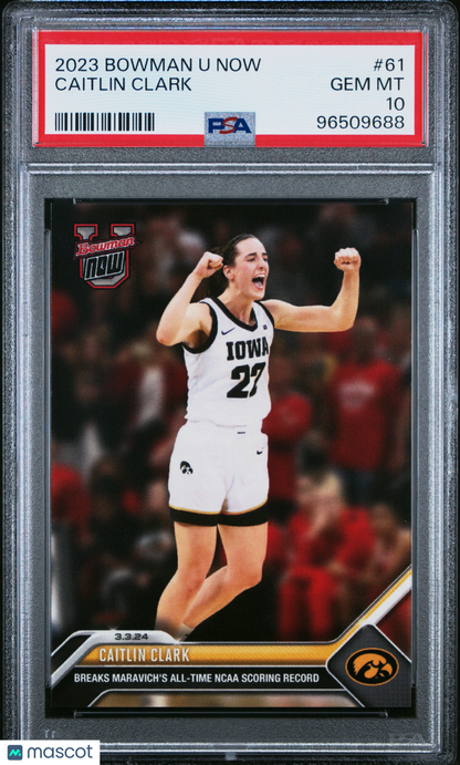 2023 Bowman U Now - Caitlin Clark #61 - PSA 10