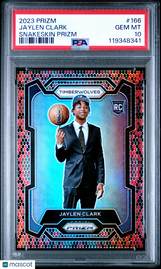 2023 Panini Prizm NBA - Jaylen Clark #166 - ROOKIE - Snakeskin SSP - PSA 10