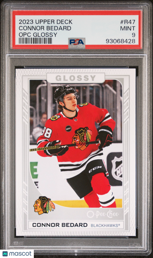 2023 Upper Deck Opc Glossy Connor Bedard #R47 PSA 9