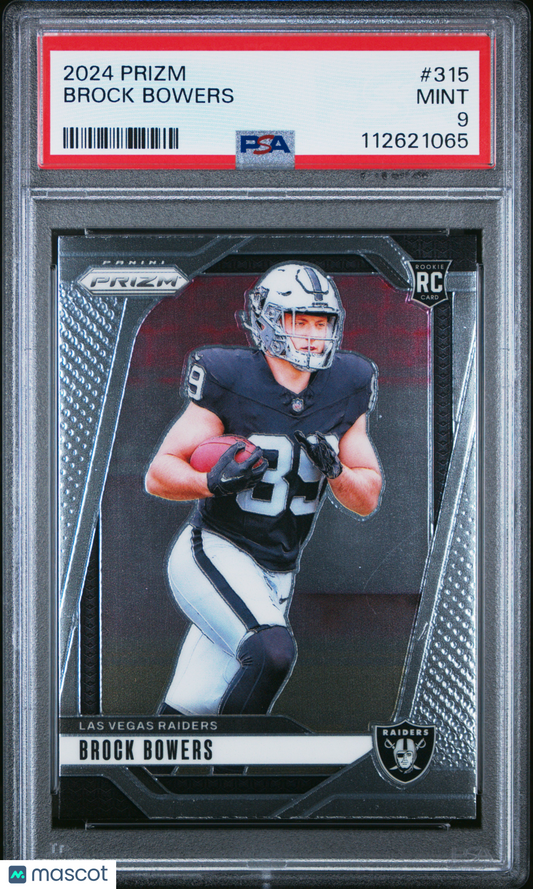 2024 Panini Prizm - Brock Bowers #315 - ROOKIE - PSA - ROOKIE