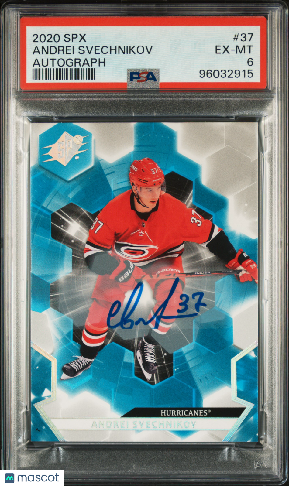 2020 SPX Andrei Svechnikov #37 Autograph PSA 6