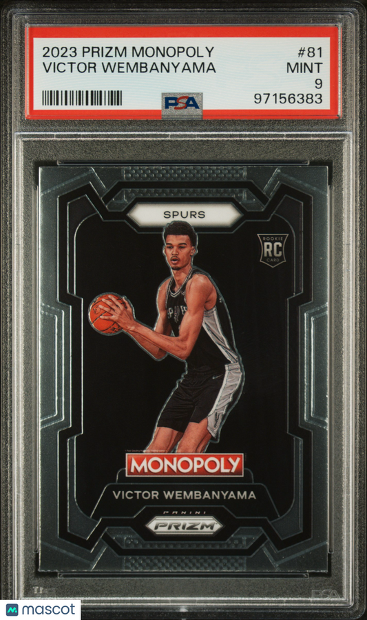 2023 Panini Prizm Monopoly Victor Wembanyama ROOKIE #81 PSA 9