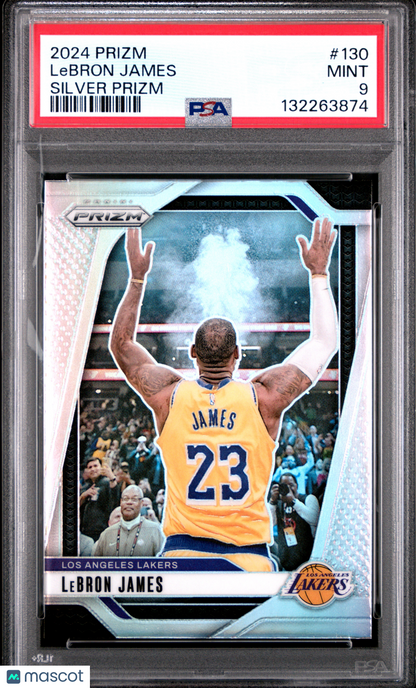 2024 Panini Prizm NBA - LeBron James - Silver Prizm - ICONIC Chalk Toss - PSA