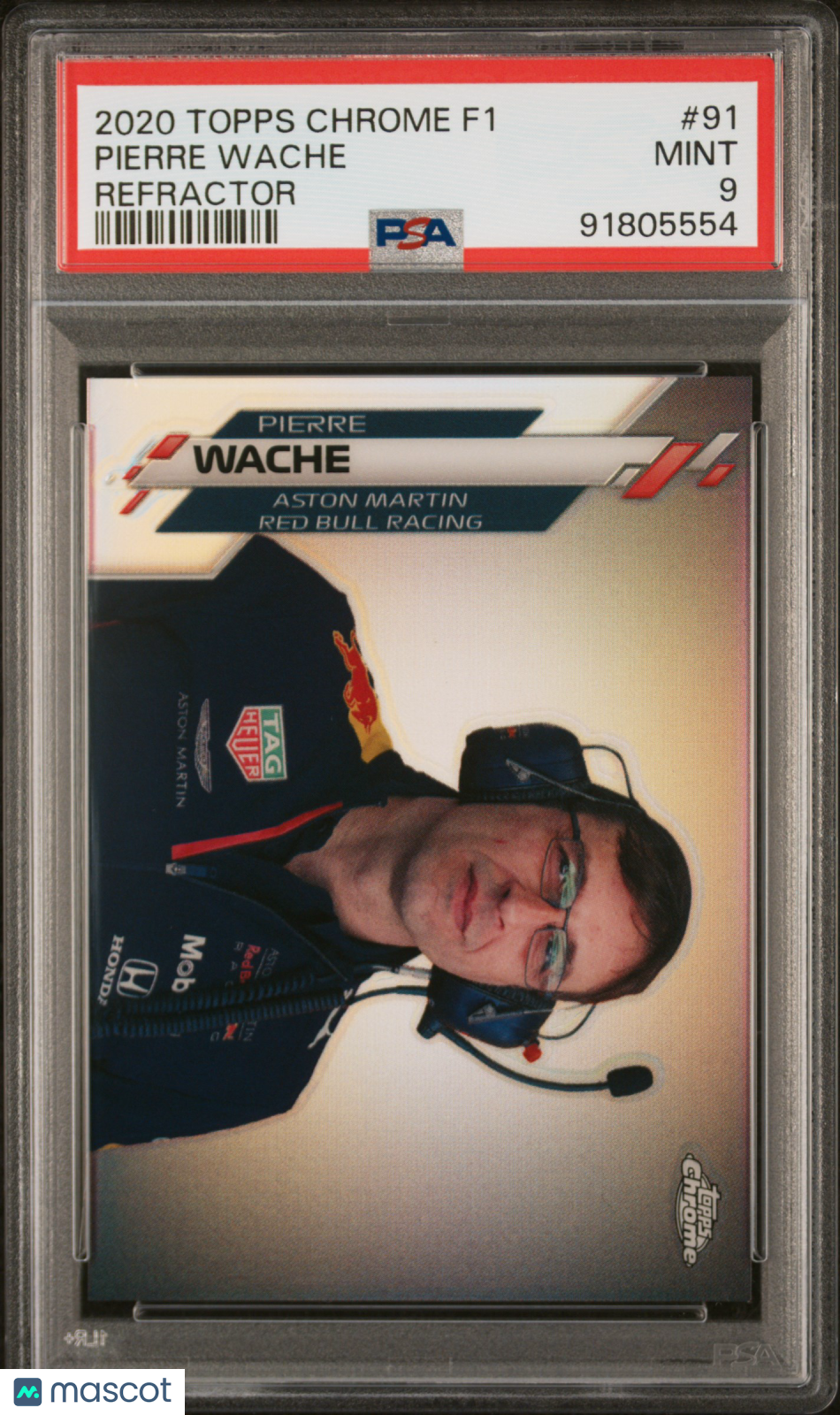 2020 Topps Chrome F1 - Pierre Wache #91 - Refractor - PSA 9 - REFRACTOR