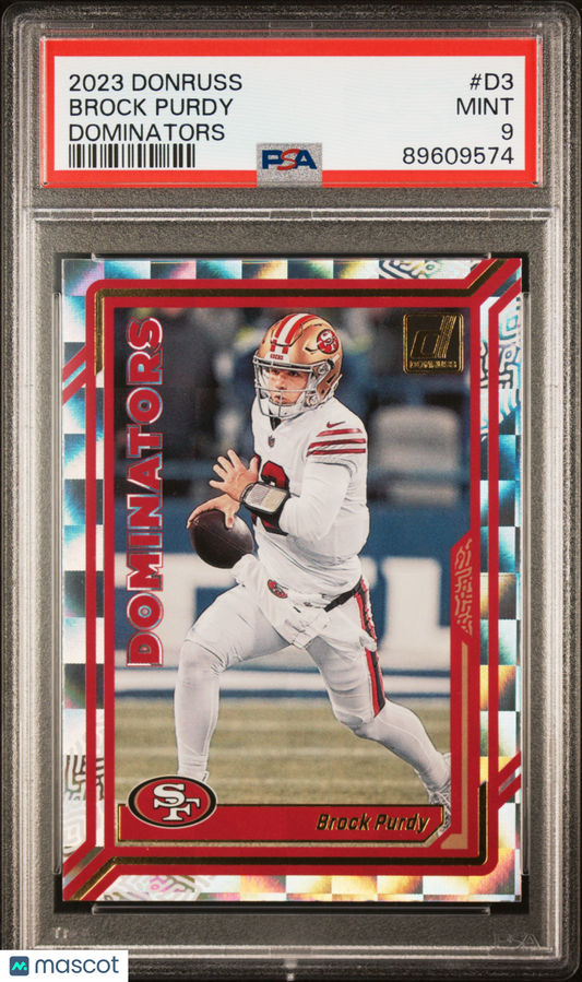 2023 Panini Donruss Dominators Brock Purdy #D3 PSA 9