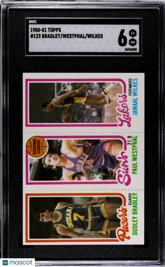 1980-81 Topps Wilkes Westphal Bradley #123 SGC 6