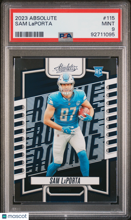 2023 Panini Absolute ROOKIE Sam Laporta ROOKIE #115 PSA 9