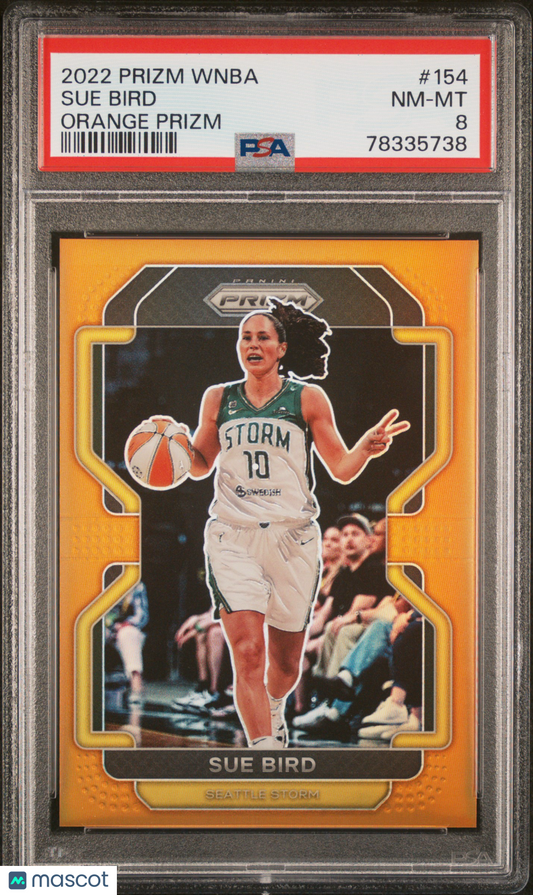2022 Prizm WNBA - Sue Bird #154 - Orange Prizm /49 - PSA - Orange /49