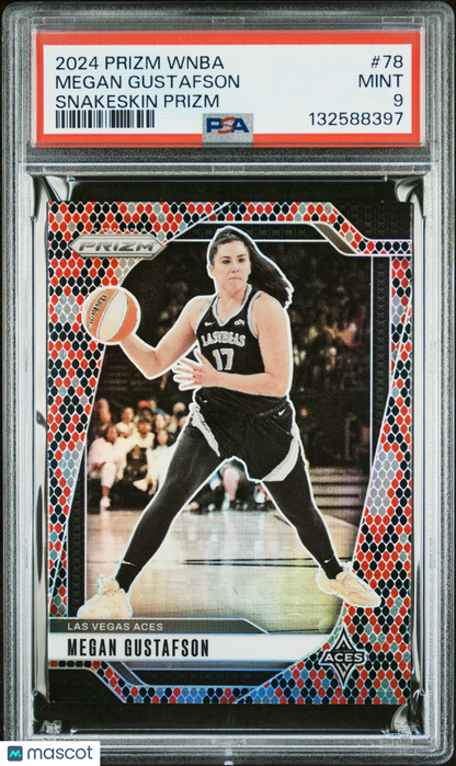 2024 Panini Prizm WNBA - Megan Gustafson #78 - Snakeskin SSP - PSA - SNAKESKIN