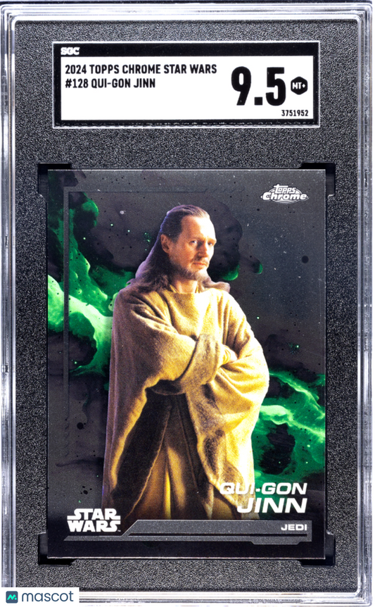 2024 Topps Chrome Star Wars Qui-Gon Jinn #128 SGC 9.5