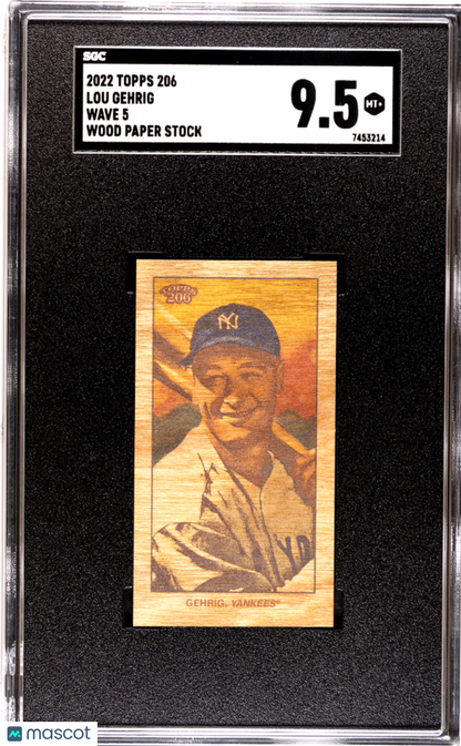 2022 Topps 206 - Lou Gehrig - Wood Paper Stock - SGC 9.5