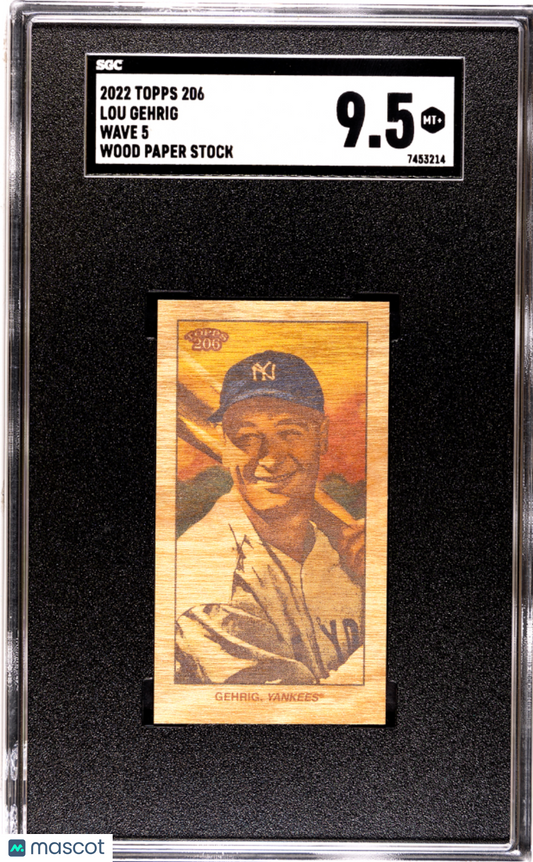 2022 Topps 206 - Lou Gehrig - Wood Paper Stock - SGC 9.5