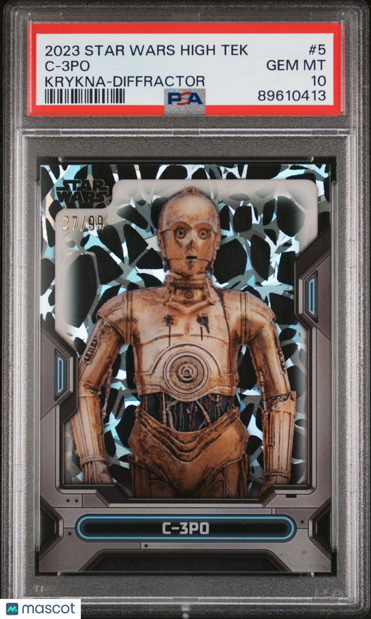 2023 Topps Star Wars High Tek C-3po #5 - /99 PSA 10 - /99