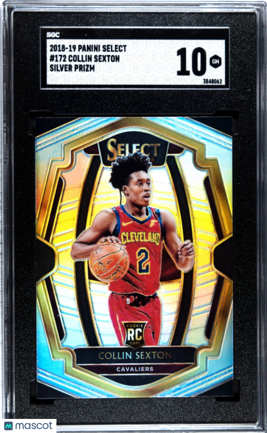 2018-19 Panini Select Collin Sexton ROOKIE #172 Silver Prizm SGC 10