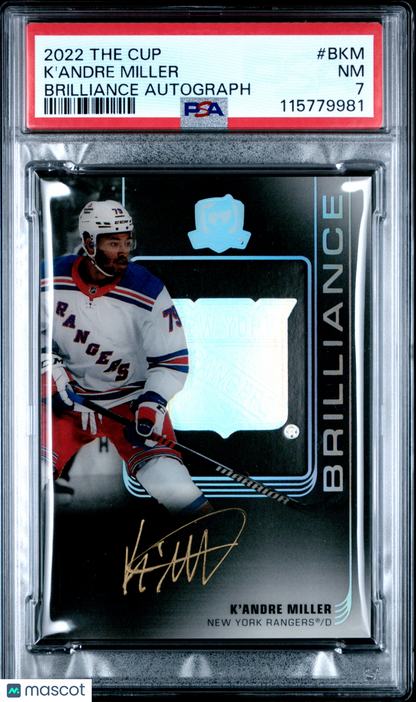 2022 Upper Deck - THE CUP Hockey - K'andre Miller #BKM - Brilliance Auto - PSA