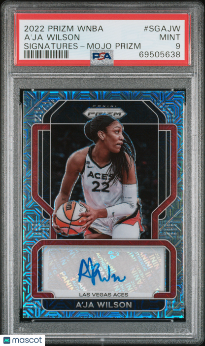 2022 Panini Prizm WNBA - A'ja Wilson - Mojo Prizm Auto /25 - PSA - AUTO /25