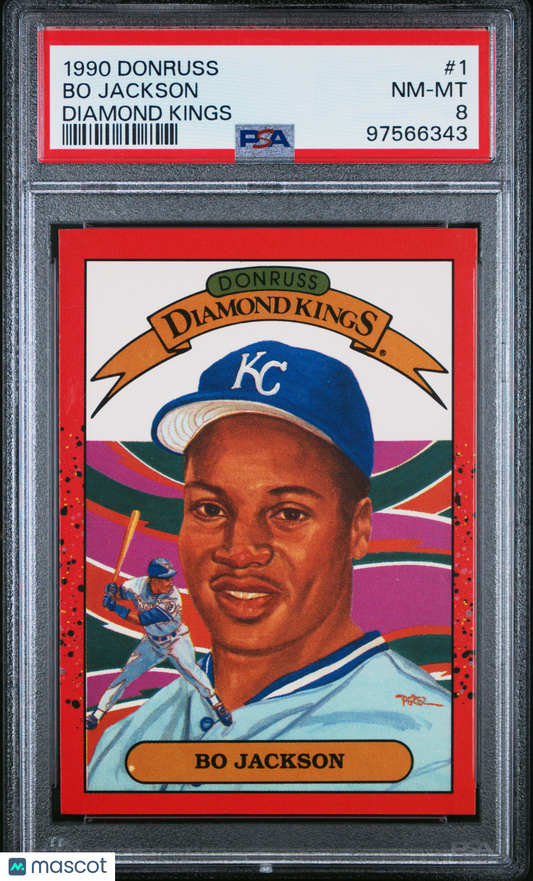 1990 Donruss Bo Jackson #1 Diamond Kings PSA 8