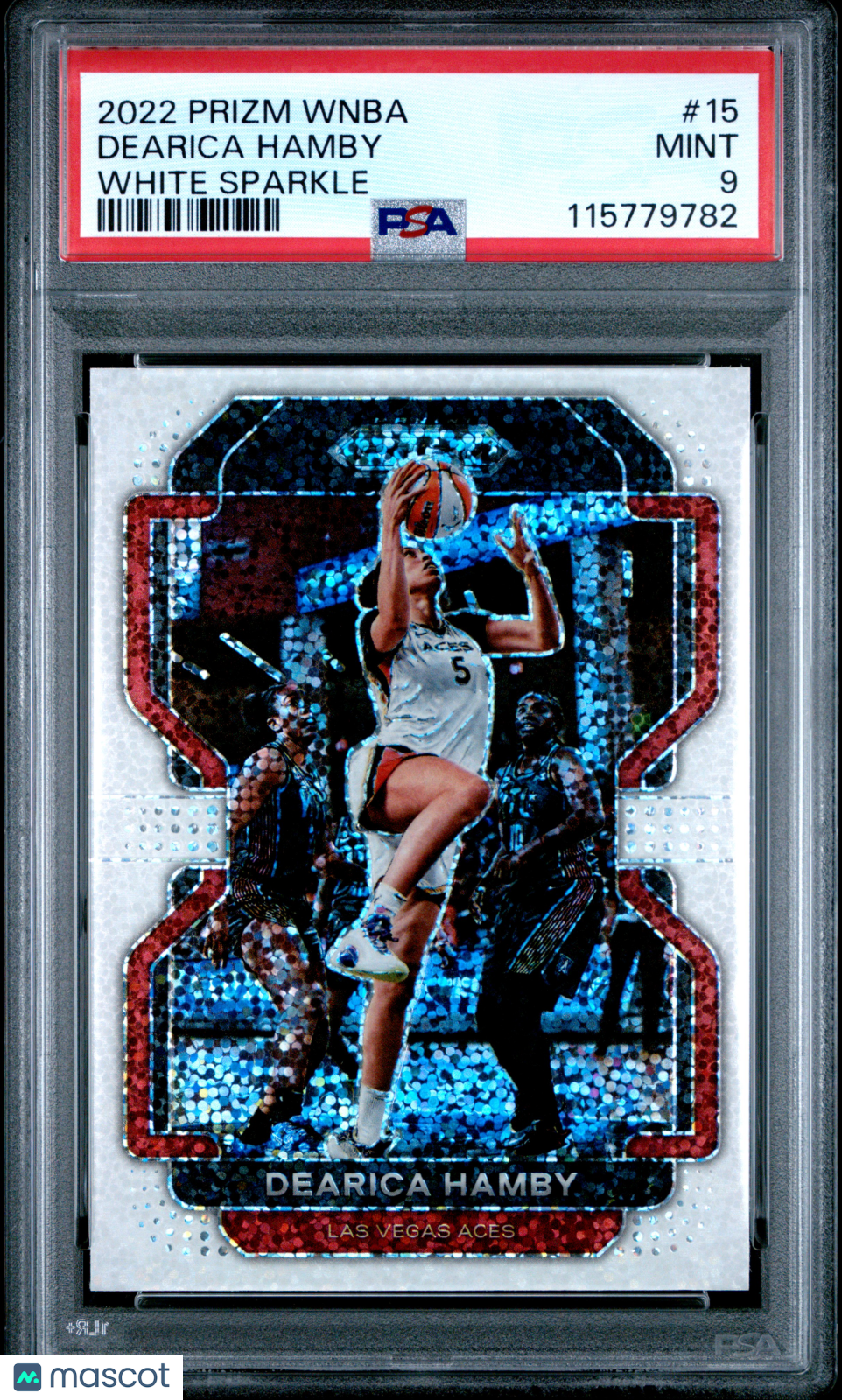 2022 Panini Prizm WNBA - Dearica Hamby #15 - White Sparkle SSP - PSA