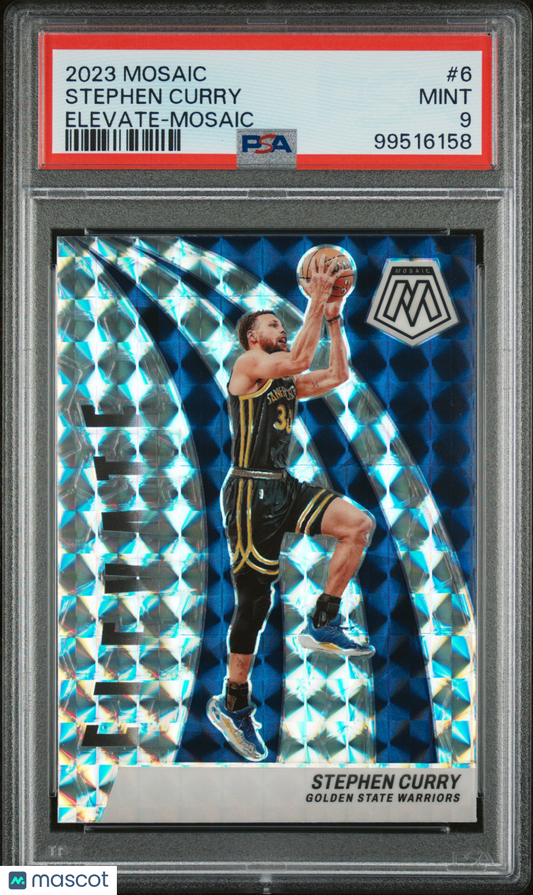 2023 Panini Mosaic Elevate Stephen Curry #6 PSA 9 - POP 2