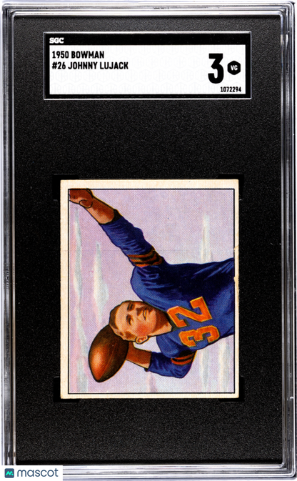 1950 Bowman Football - Johnny Lujack #26 - SGC 3
