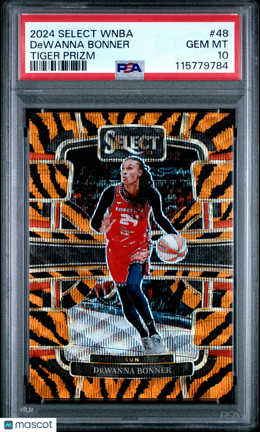 2024 Panini Select WNBA - DeWanna Bonner - Tiger Prizm CASE HIT - TIGER - PSA 10
