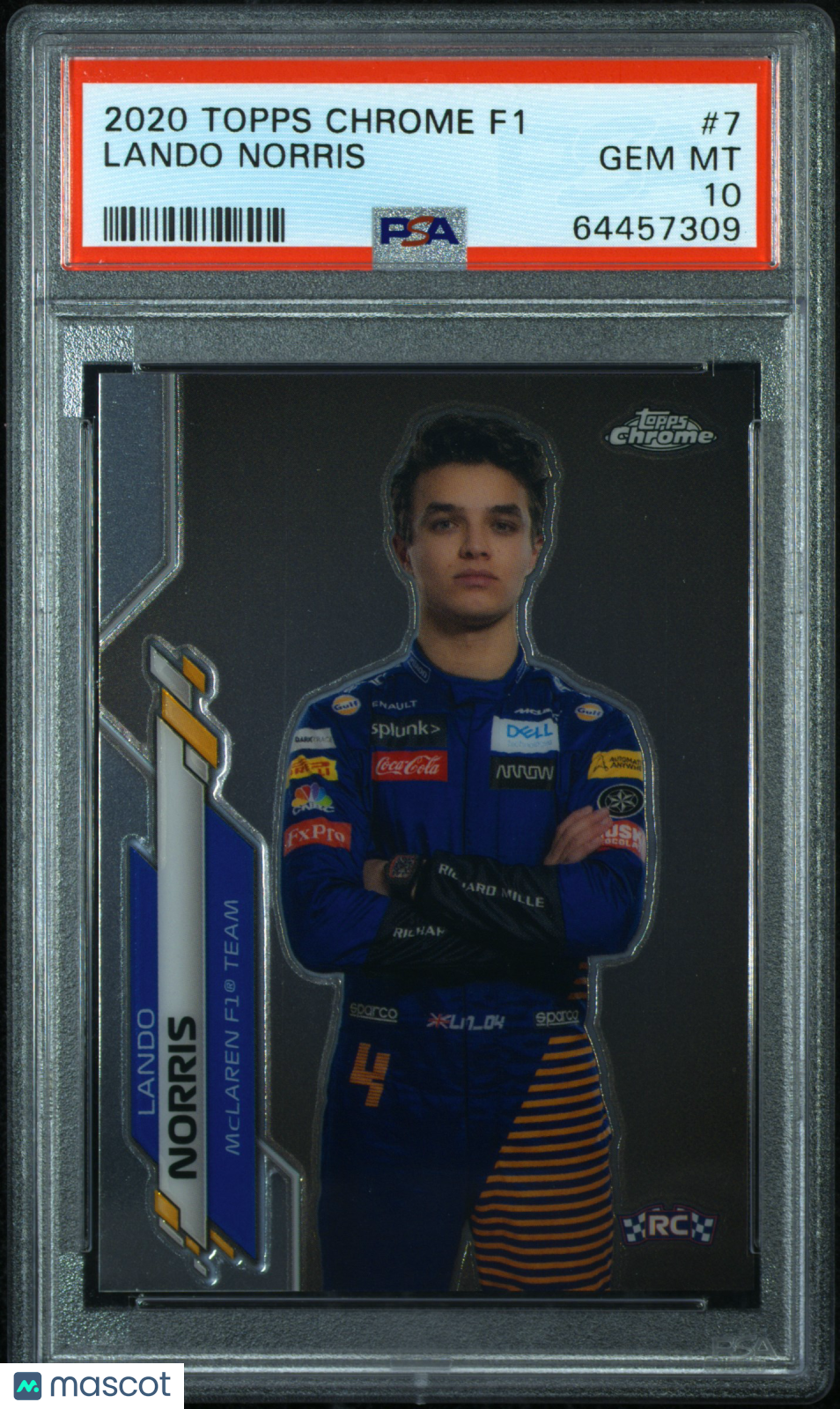 2020 Topps Chrome Formula 1 - Lando Norris #7 - ROOKIE - PSA 10