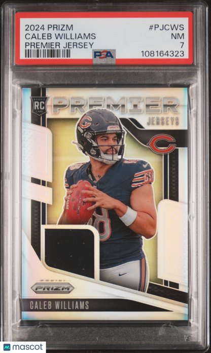 2024 Panini Prizm Premier Jerseys Caleb Williams #PJCWS PSA 7