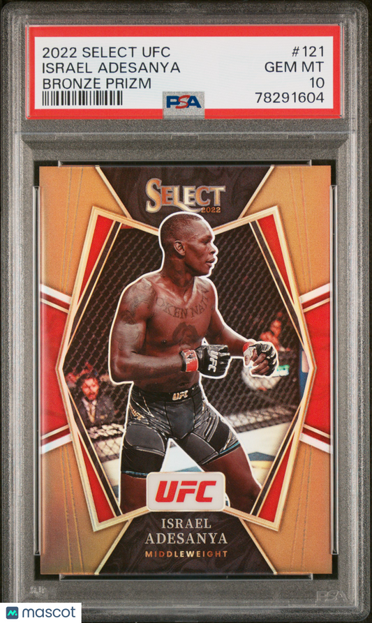 2022 Panini Select UFC - Israel Adesanya /175 - Bronze Prizm /175 - PSA 10