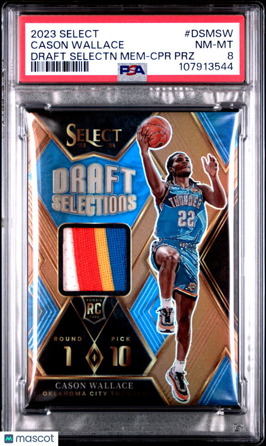2023 Panini Select - Cason Wallace /49 - ROOKIE - Copper Prizm /49 - PSA 8