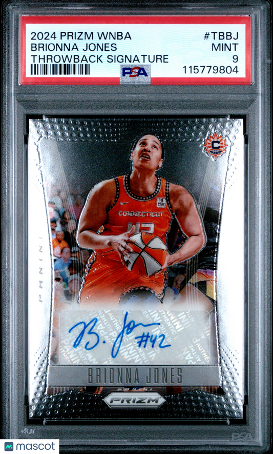 2024 Panini Prizm WNBA- Brionna Jones #TBBJ - Throwback Sigs AUTO - AUTO - PSA 9