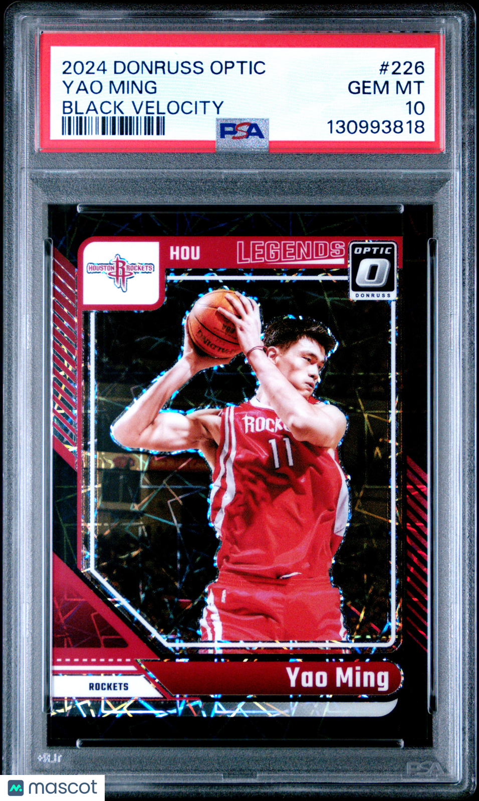 2024 Donruss Optic - Yao Ming #226 -Black Velocity /39 - Bookend #39/39 - PSA 10