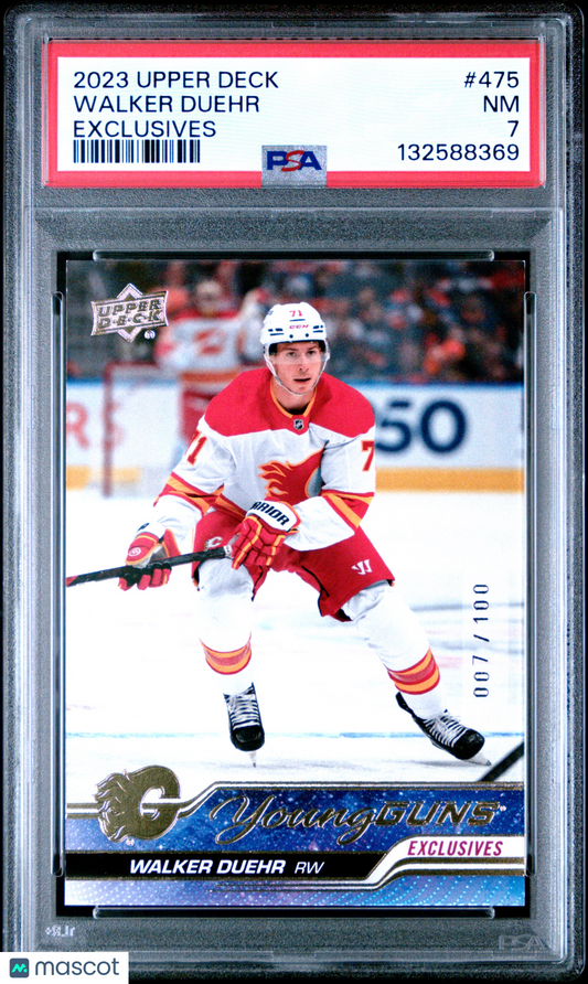 2023 Upper Deck - Walker Duehr - YOUNG GUNS - YGs Exclusives /100 - PSA - /100