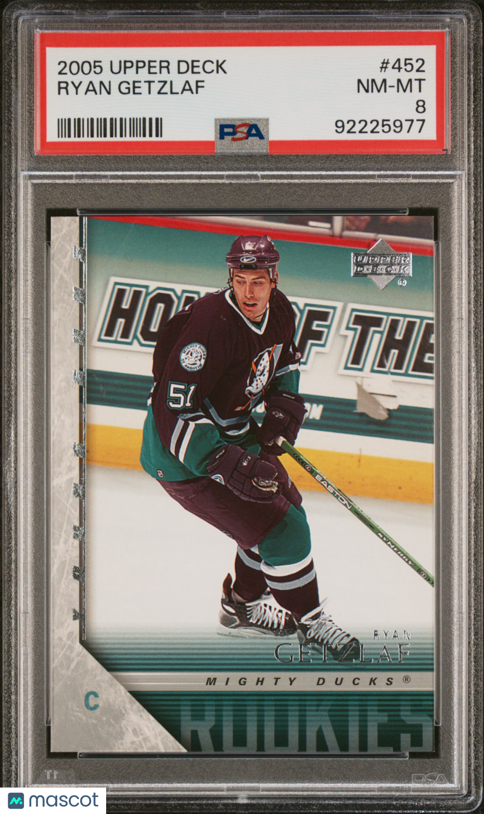 2005 Upper Deck Ryan Getzlaf ROOKIE Young Guns #452 PSA 8 - ROOKIE
