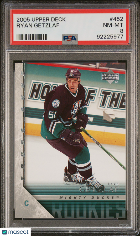 2005 Upper Deck Ryan Getzlaf ROOKIE Young Guns #452 PSA 8 - ROOKIE
