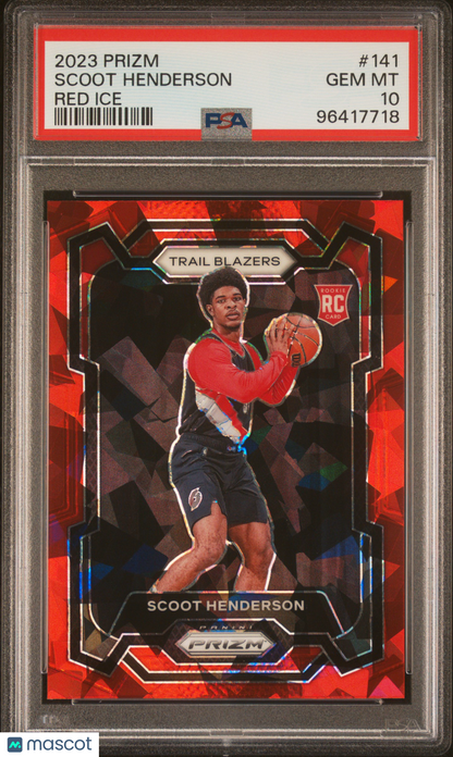 2023 Panini Prizm Scoot Henderson #141 Red Ice PSA 10 - ROOKIE - PSA 10