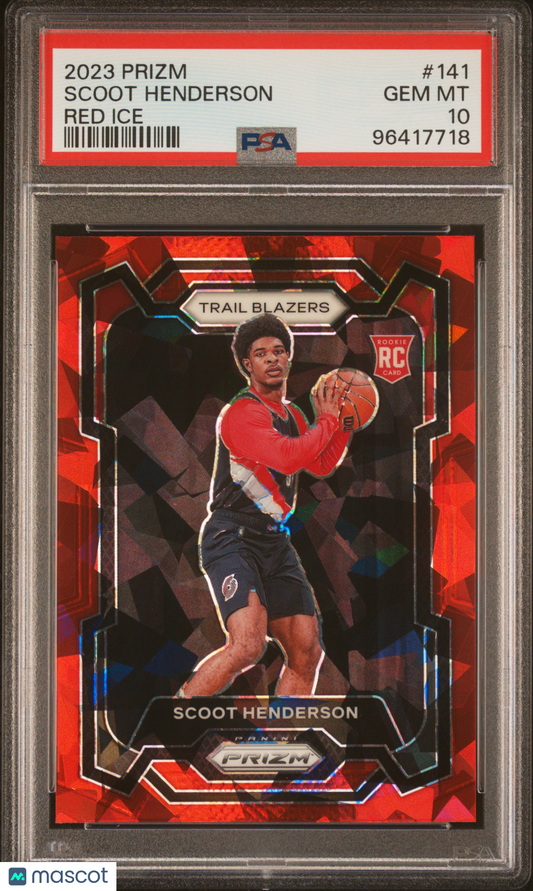 2023 Panini Prizm Scoot Henderson #141 Red Ice PSA 10 - ROOKIE - PSA 10