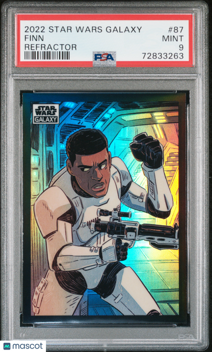 2022 Topps Chrome Star Wars Galaxy Refractor - Finn #87 PSA 9 - Refractor