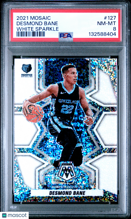2021 Panini Mosaic - Desmond Bane #127 - White Sparkle SSP - PSA