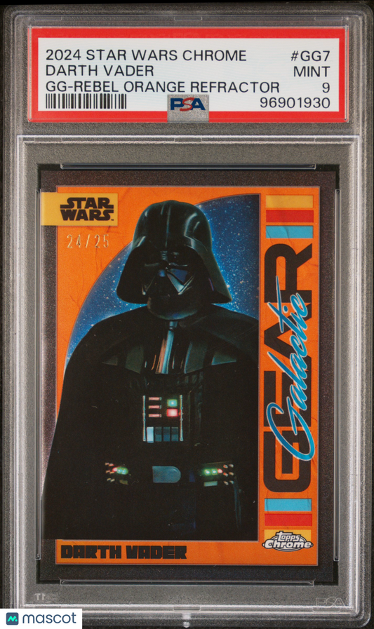 2024 Topps Chrome Star Wars Galactic Gear Darth Vader #GG7 - /25 PSA 9 - /25