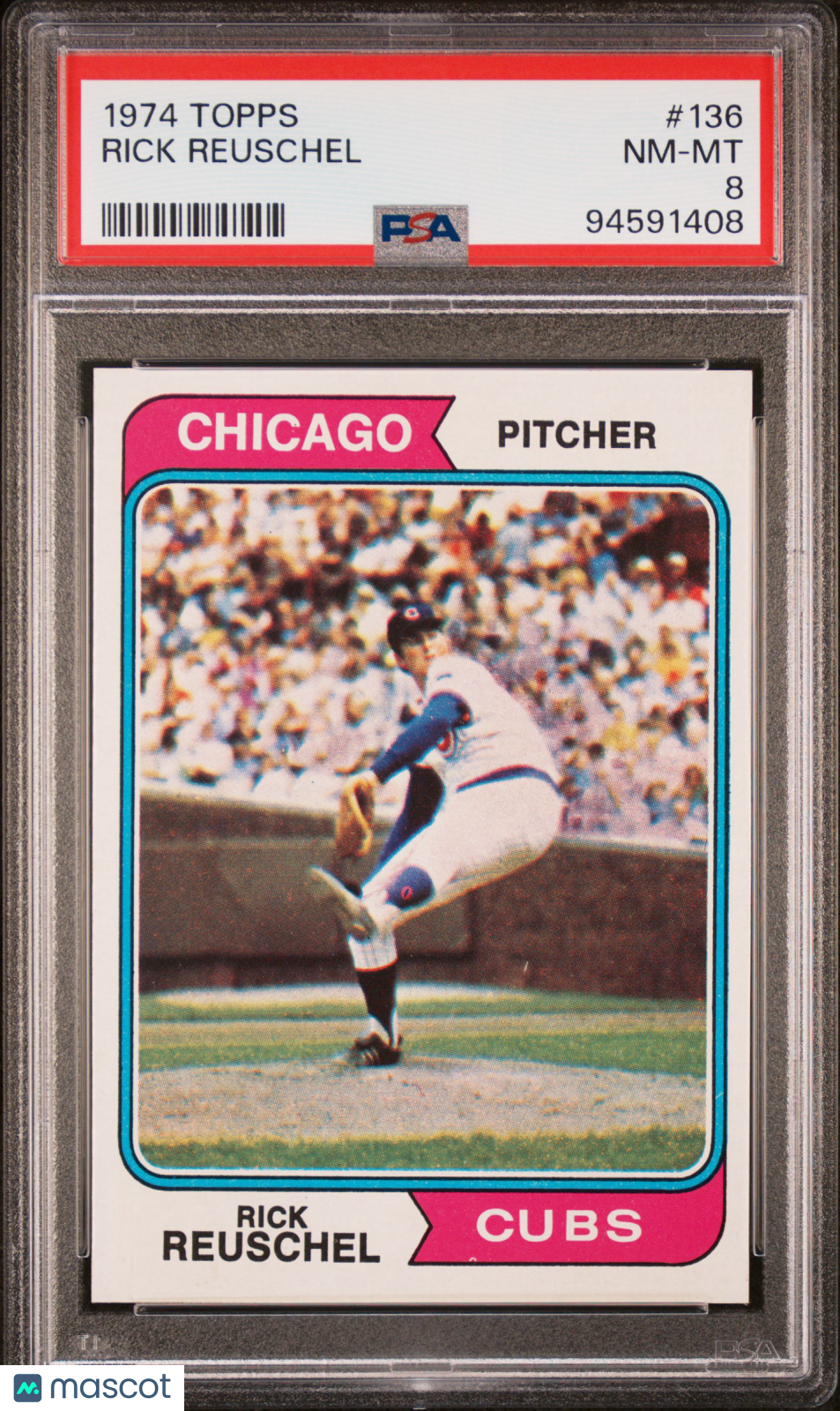 1974 Topps Rick Reuschel #136 PSA 8