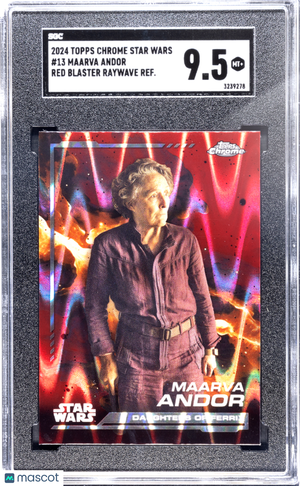 2024 Topps Chrome Star Wars - Maarva Andor #13 - Red Raywave Refractor - SGC 9.5